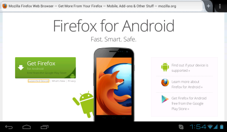 Native Firefox on Android